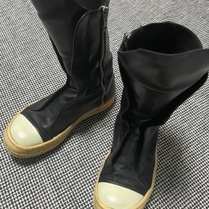 rick owens laceless ramones